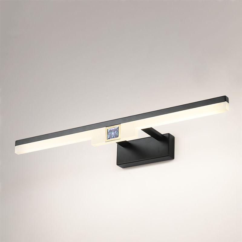 Linear Metal Wall Sconce Modern Style 1-Light Mirror Wall Mount Lighting