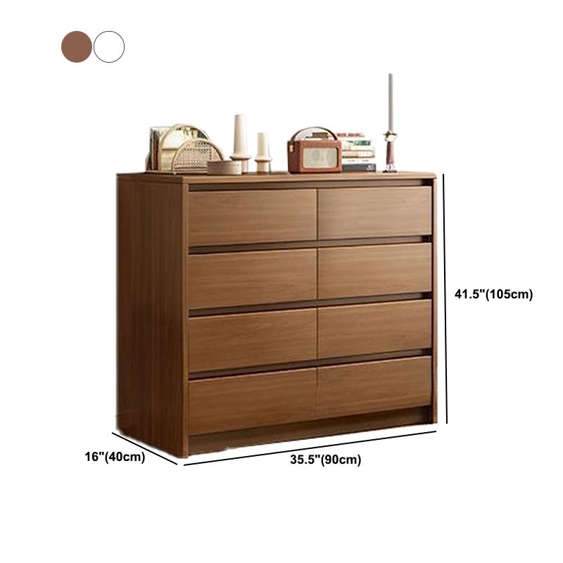 Wooden Accent Chest with Drawers Rectangle Contemporary Chest