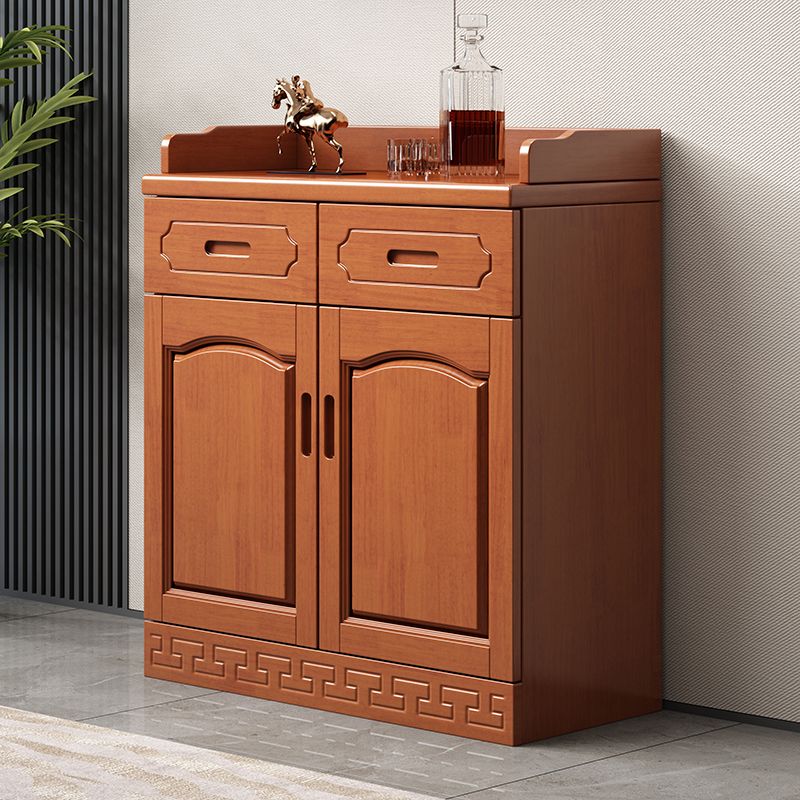 Contemporary Sideboa Wood Glass Doors Side Board with Drawers and Cabinets