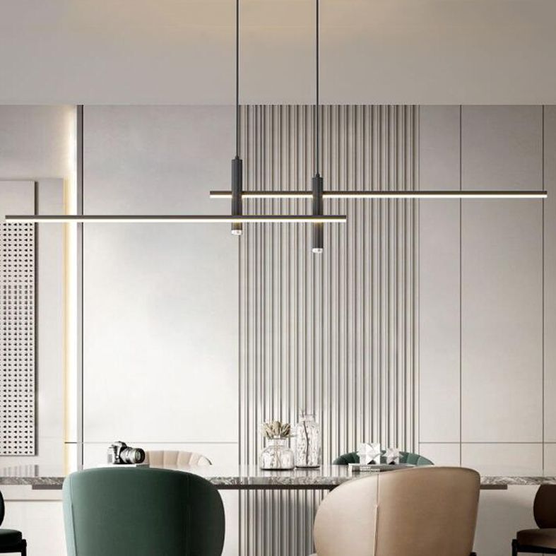 Modern Island Lighting with Aluminum Shade Simplicity LED Metal Ceiling Pendant Light