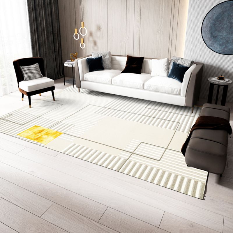 Multi-Color Geo Printed Rug Polyster Scandinavian Area Carpet Non-Slip Backing Easy Care Indoor Rug for Parlor