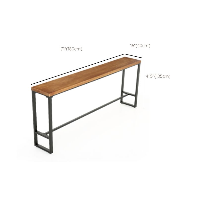 Industrial 1/5/9 Pieces Bar Table Set Rectangle Wood Counter Table with Stools for Cafe