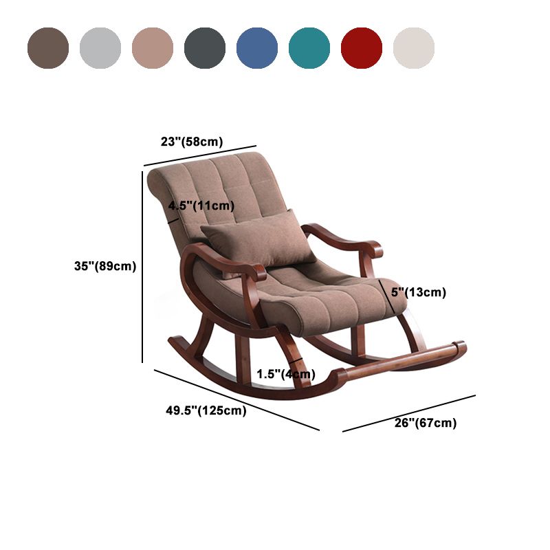 Contemporary Style Single Sofa Rocking Chair Wooden Indoor Rocking Chair for Living Room