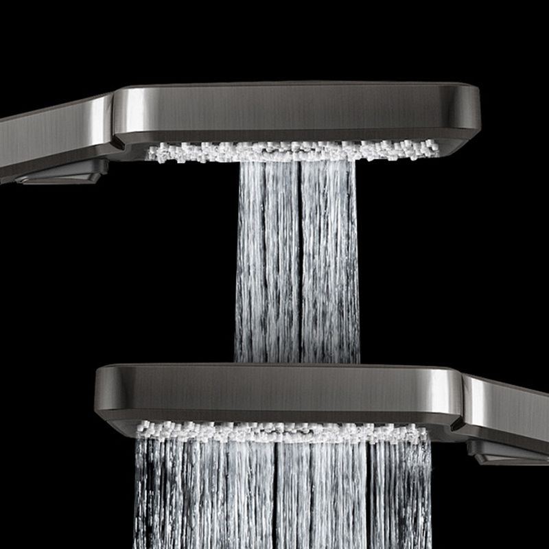 Modern Brass Shower System Adjustable Spray Pattern Shower Set