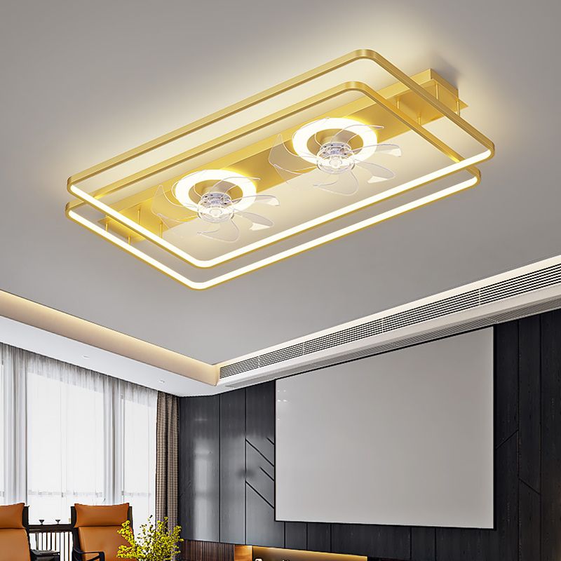 Géométrie de la lampe de la lampe à fans de plafond de style simple moderne