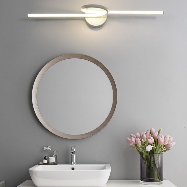 Linear Vanity Light Fixture Nordic Minimalist Style Metal Single Vanity Light