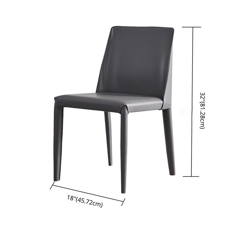 Minimalist Style Dining Table Set with Sintered Stone Table and PU Chairs