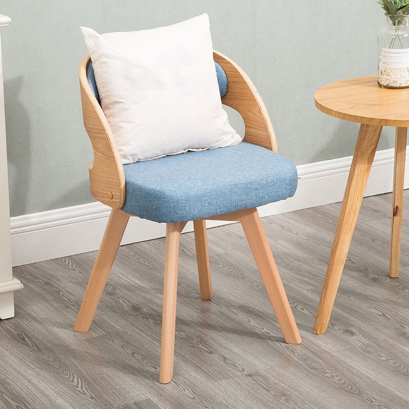 Sillas de comedor de madera de estilo moderno, respaldo abierto, silla lateral para cocina