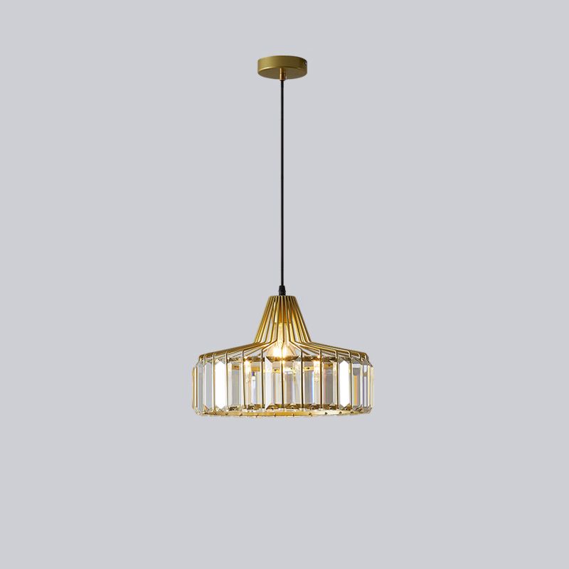 Crystal Drum Pendant Ceiling Light Simplicity Hanging Ceiling Light for Dinning Room