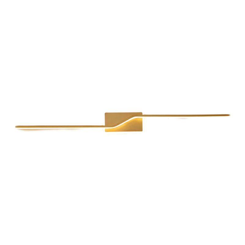 Modern Simple Metal Vanity Light Strip Shape Vanity Lamp with Silica Gel Shade for Bedroom