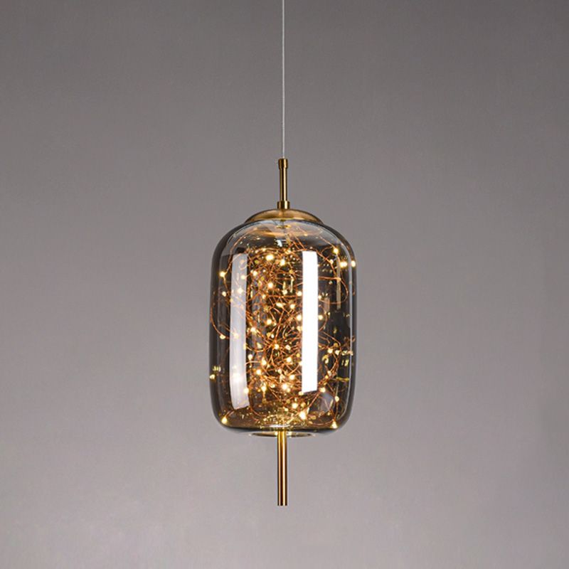 Contemporary Style Simple Pendant Light Fixtures with Glass Shade for Sitting Room Coffee Shop