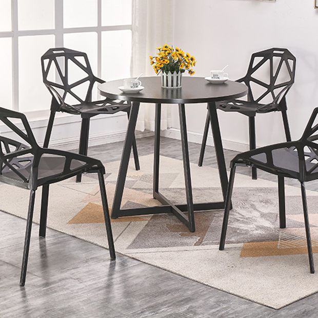 Metal Contemporary Dining Table Indoor Round Table for Kitchen