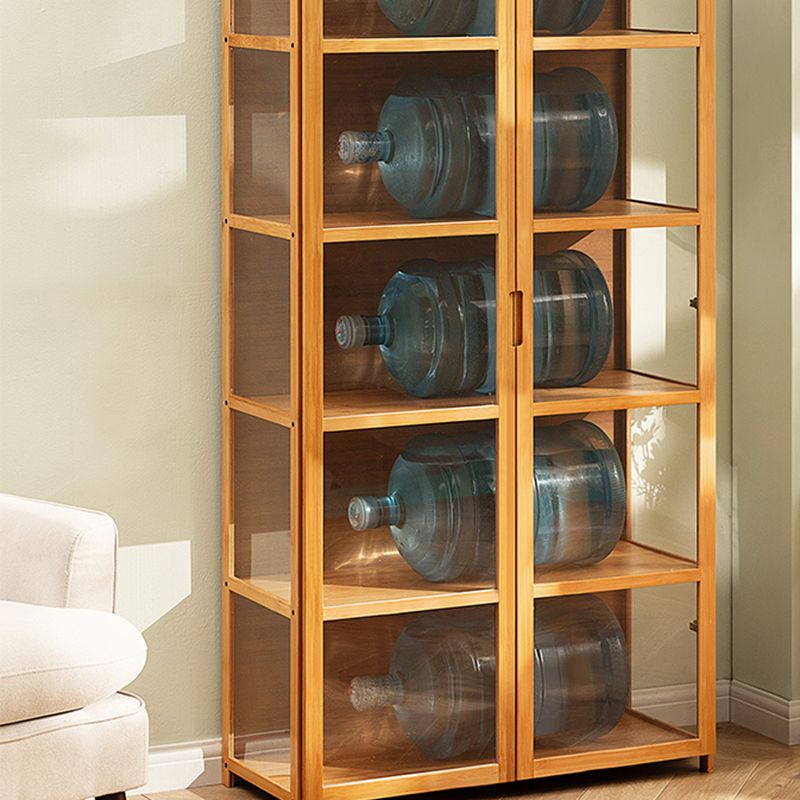 Modern Natural Cabinet, Rectangle Standard Accent Cabinet with Shelves