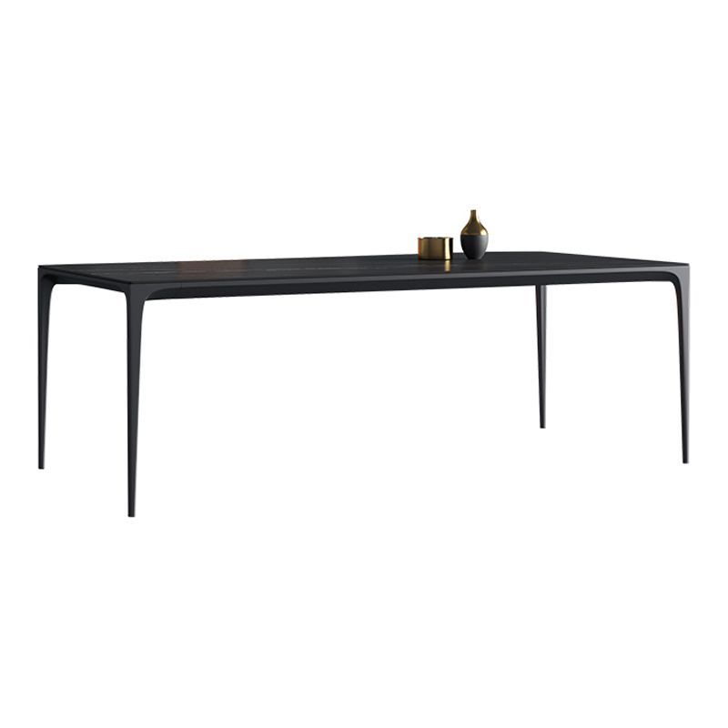 Mesa de comedor de piedra sinterizada estilo sencille de 4 patas mesa base para comedor