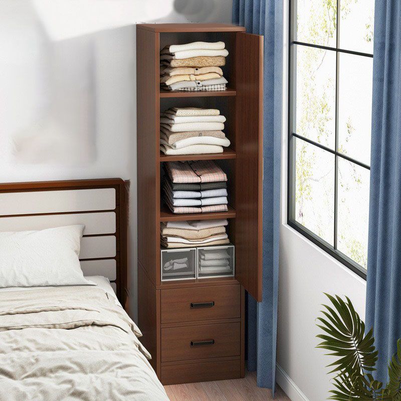 Non-Hanging Armoire Cabinet Engineered Wood Wardrobe Armoire