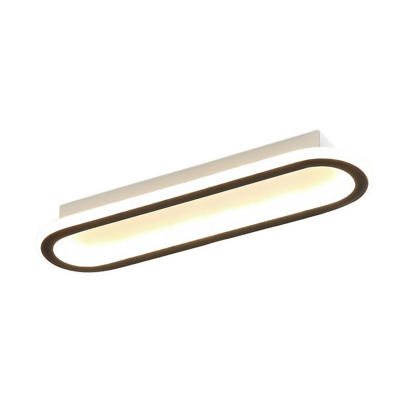 Plafonnier linéaire à LED de style moderne en acrylique pour couloir, luminaire de plafond en noir