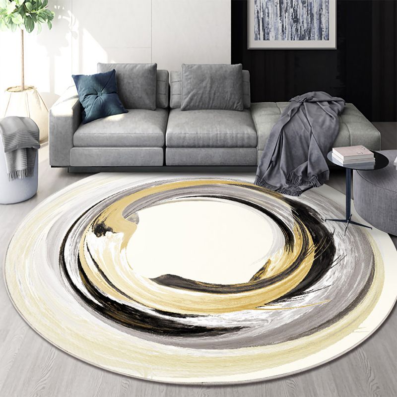 Scandinavisch geo-bedrukt vloerkleed Meerkleurig polyster-tapijt Huisdiervriendelijk, onderhoudsvriendelijk vloerkleed voor decoratie
