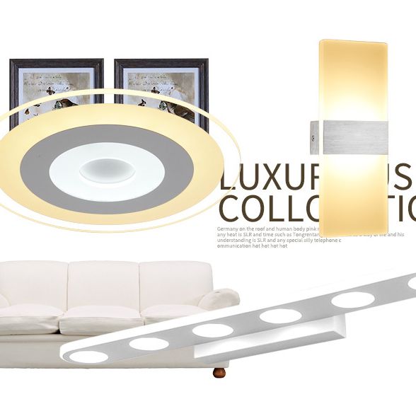 Contemporary Vanity Lights Modern LED Acrylic Vanity Mirror Lights for Bathroom