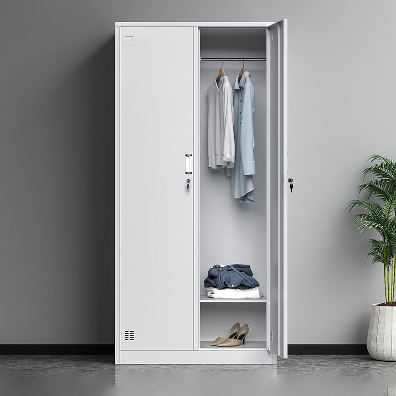 Gray Steel Cabinet Metal Modern Hinged Door Storage Cabinet for Bathroom
