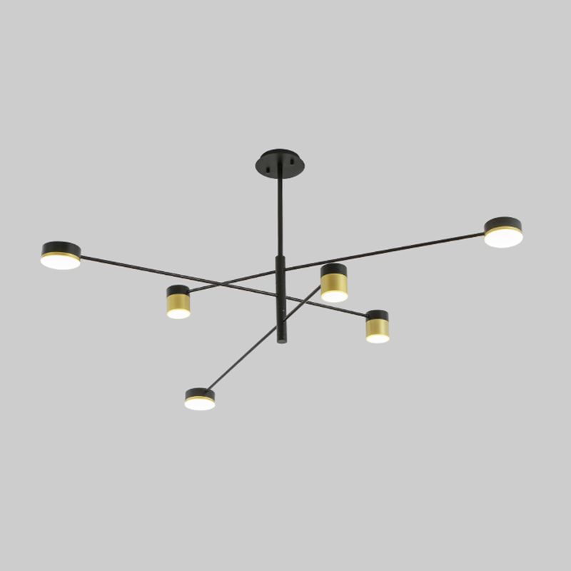 Candeleras colgantes de forma de cilindro de estilo contemporáneo luces colgantes colgantes de metal