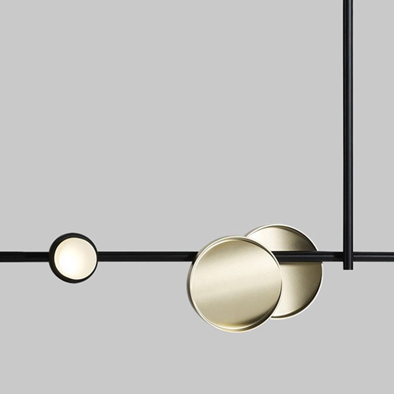 Moderne Geometry Island Light Restaurant Anhängerlampe mit Acrylschatten