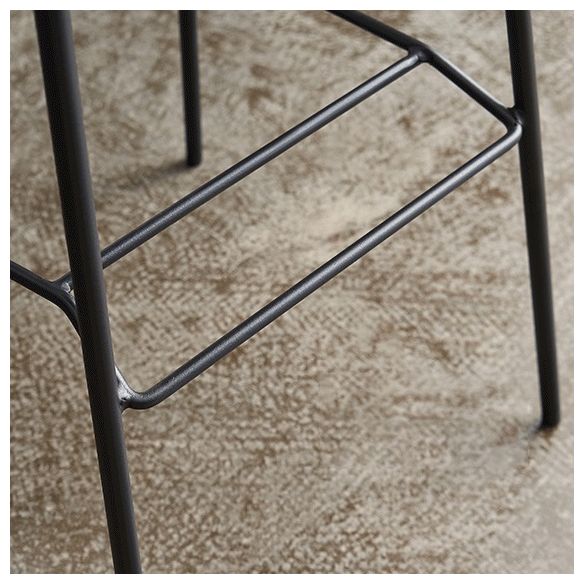 Taburetes de mostrador negro industrial taburetes de bar tapizado de hierro Bristol con asiento de cubo