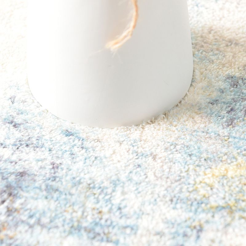 Apricot Tone Trendy Area Rug Polyester Abstract Print Rug Stain Resistant Indoor Rug for Living Room