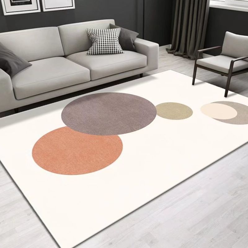 Modern Style Rug Polyester Area Rug Stain Resistant Geometric Rug for Home Decor