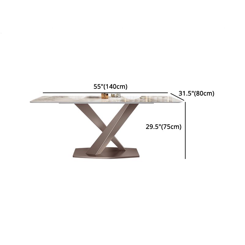 Nordic Sintered Stone Top Dining Set Rectangle 1/2/4/5/7 Pieces Dining Table with Chairs