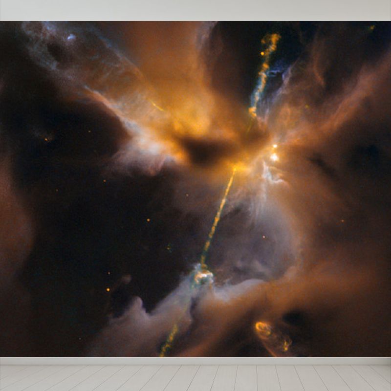 Stain Resistant Cloud View Mural Non-Woven Cloth Contemporary Wall Covering for Kitchen