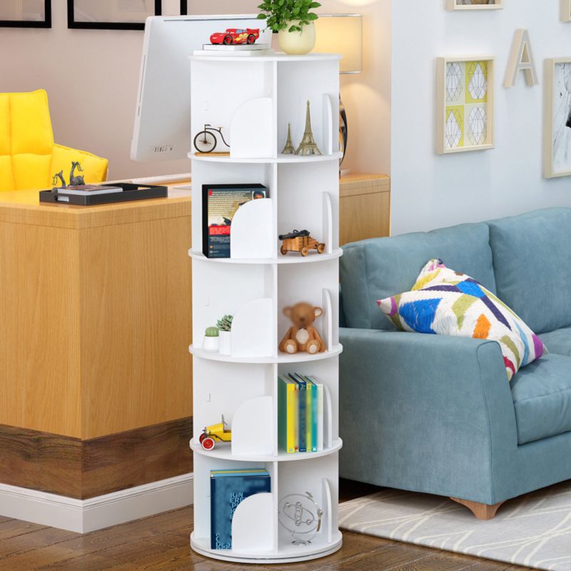 Libreria per angoli angoli di legno fabbricato bianco contemporaneo chiuso.