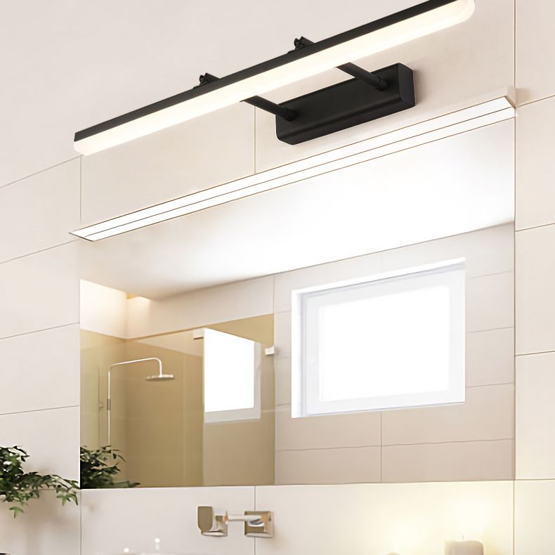 Modern Minimalist Style Linear Vanity Lighting Fixtures Plastic Vanity Sconces