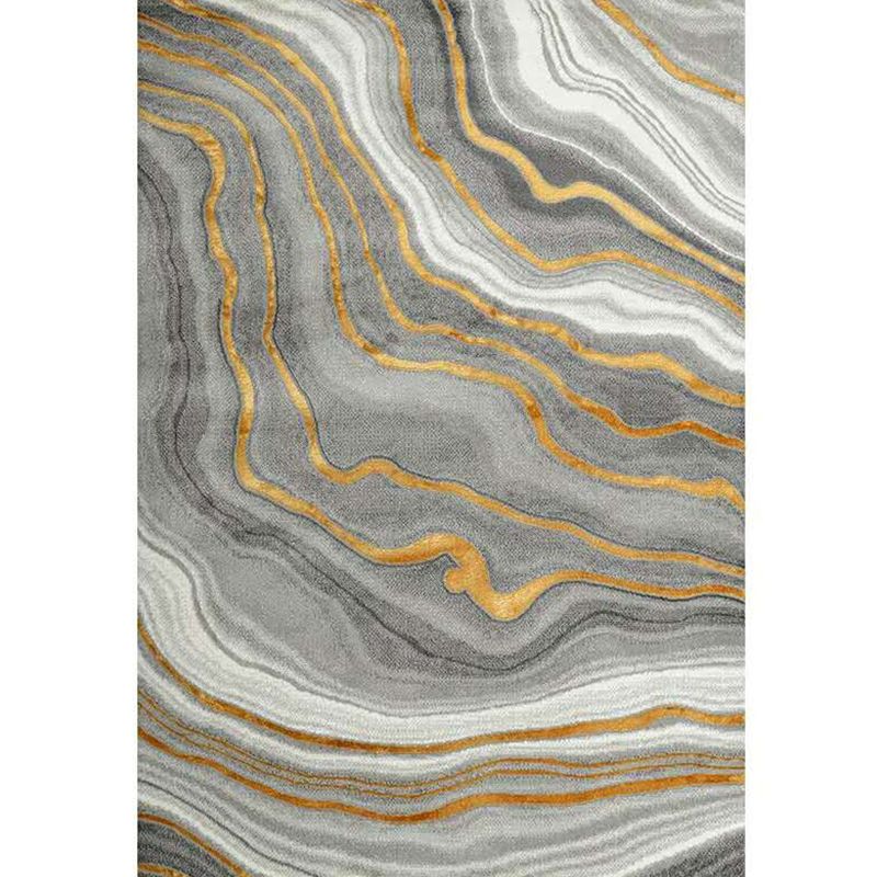 Nordic Bedroom Rug Multi Colored Abstract Pattern Area Carpet Polypropylene Easy Care Washable Rug