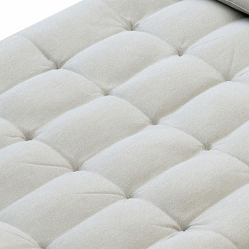 Cotton Blend Convertible Contemporary Biscuit Back Armless Sofa Bed