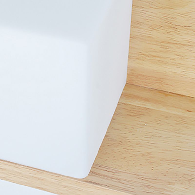 Estilo japonés de pared de madera de madera apliques de pared geométrica con vidrio blanco