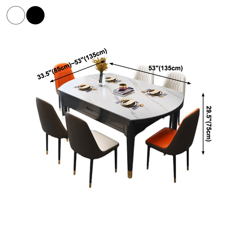 Mesa de comedor redondo muebles tradicionales de cena de lujo con hoja de caída