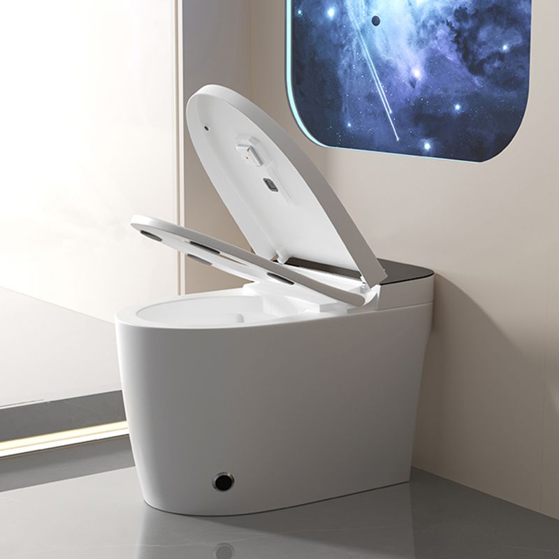 Contemporary Floor Mount Bidet Elongated Smart Bidet with Heated Seat