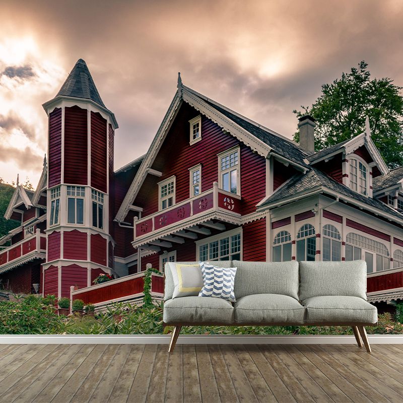 Buildings Photography Wall Mural Modernism Style Wall Decoration for Meeting Room