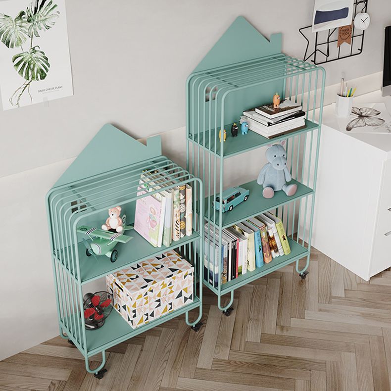 Contemporary Metal Bookshelf Standard Shelves Included Bookcase