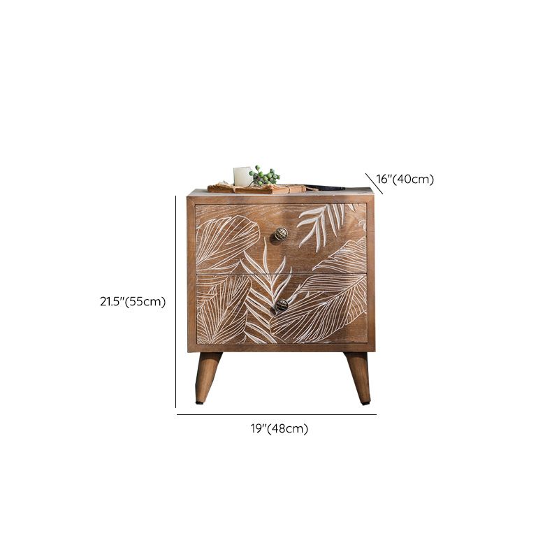 Solid Wood Side Cabinet Stain Resistant Distressed Wood Accent Cabinet