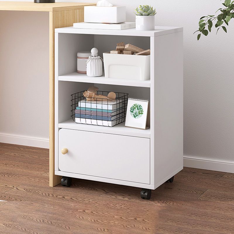 Modern Wooden Night Stand 18.8"/26.7" Tall Nightstand with Shelves