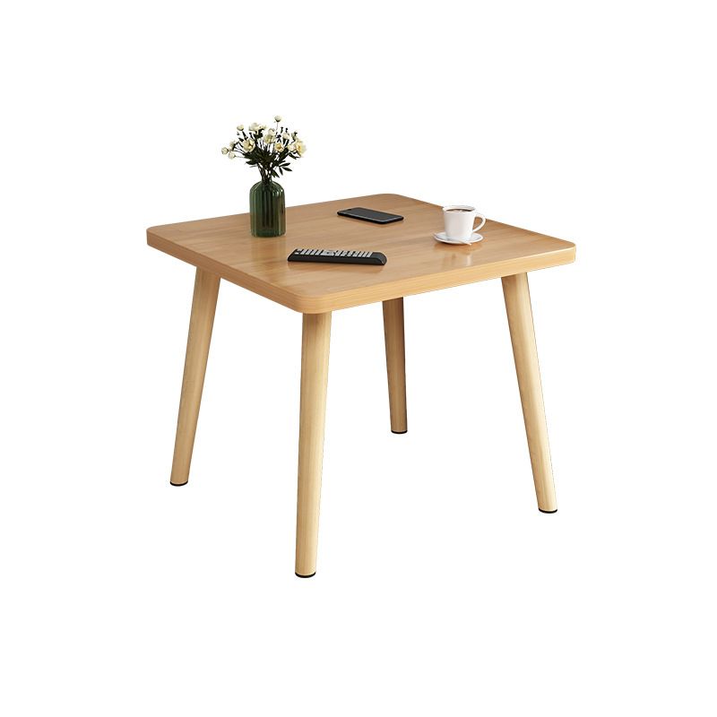 Scandinavian 16.5-inch Tall Wood Top End Table Square 4 Legs Side Table