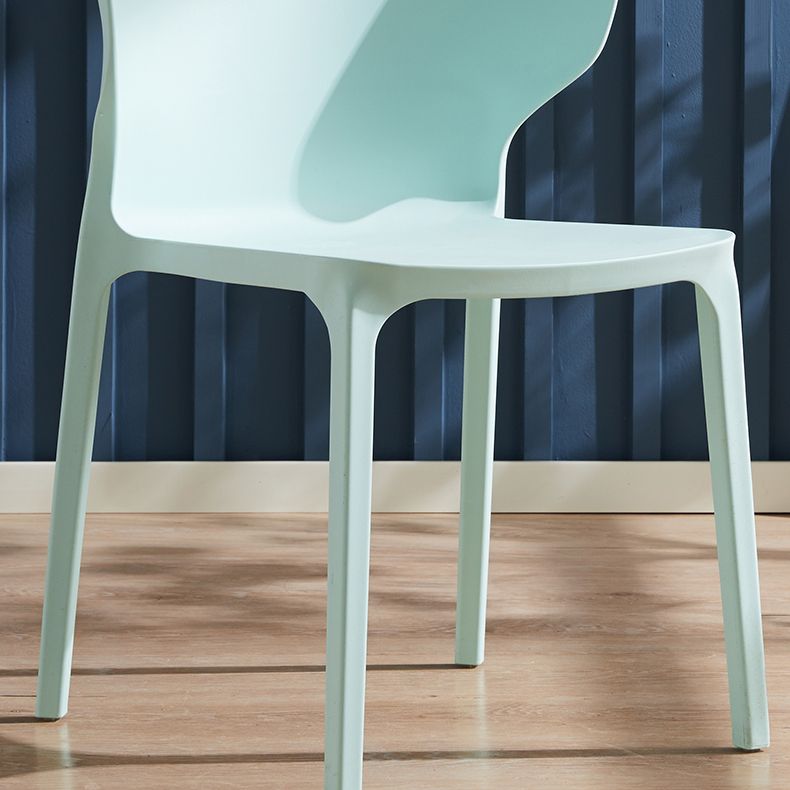 Scandinavian Plastic Side Chair Wingback Kitchen Dining Room Chair