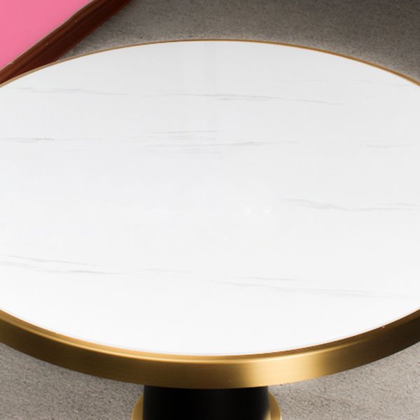 Mesa de lujo tradicional de metal con base de pedestal para cocina y comedor