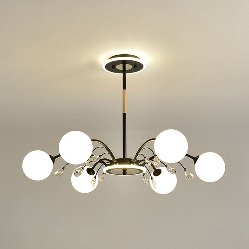 Moderne kroonluchter hanger lichte bollen kroonluchter hanglamp glazen globe kroonluchter