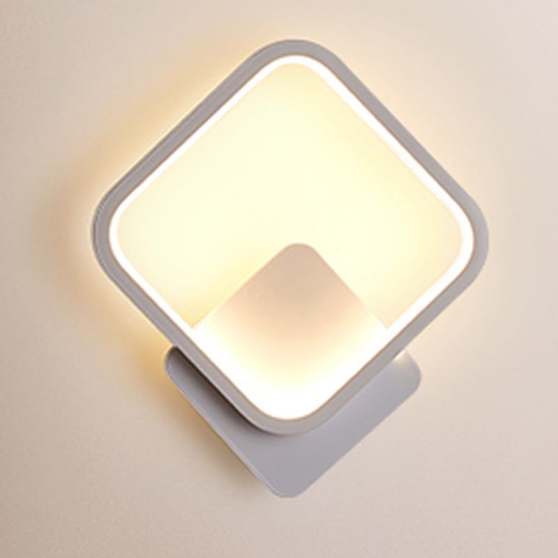 1 Licht geometrische Schatten Wandleuchte moderne einfache LED-Wandbeleuchtung in Weiß