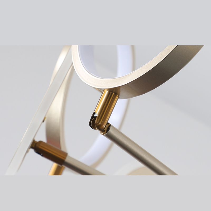 Accesorio de iluminación colgante de círculo acrílico Estilo moderno LED Black Hanging Chandelier