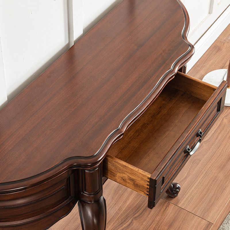 Free Form Shape Contemporary Console Table Wooden Console Sofa Table for Hall