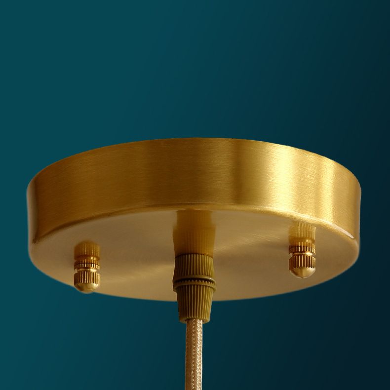 Glass Shaded Hanging Ceiling Light Modern Style Pendant Lighting Fixture in White