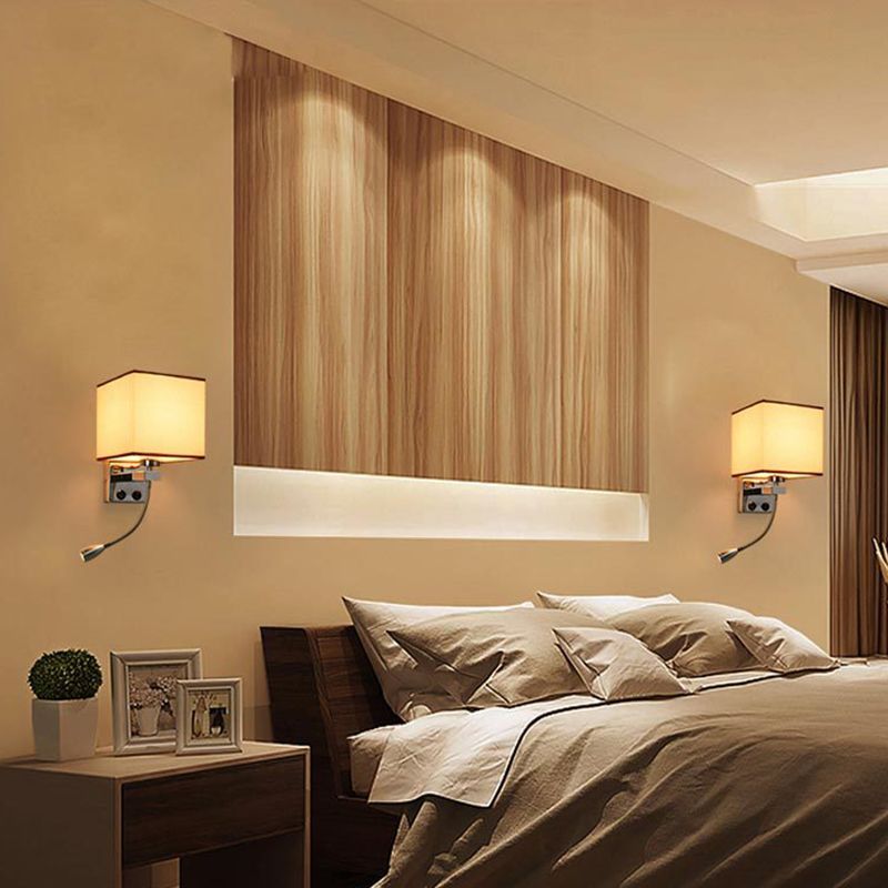 1 lumière en tissu mural lumière lumière simple de style simple / café